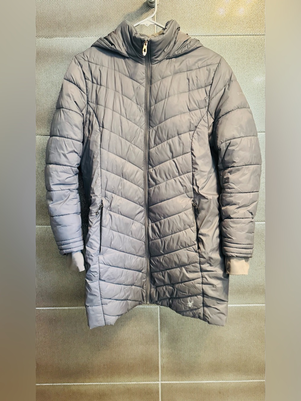 Spyder Women's Grey Quilted Puffer Jacket